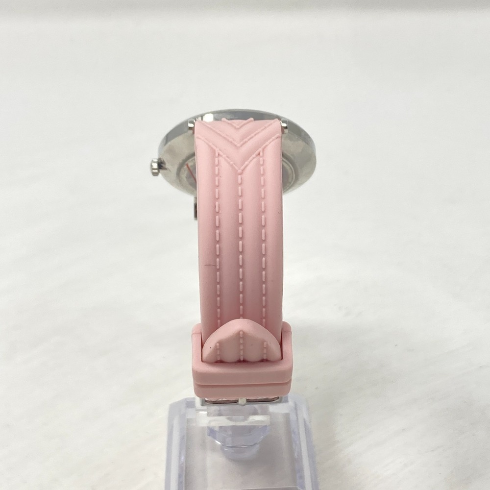 Coach Womens Watch 36mm Pink Silver Tone Logo Dial WR Round New Battery 8" - Picture 6 of 15